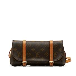 Louis Vuitton-Brown Louis Vuitton Monogram Pochette Marelle PM Belt Bag-Brown
