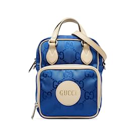 Gucci-Blue Gucci GG Nylon Off the Grid Satchel-Blue