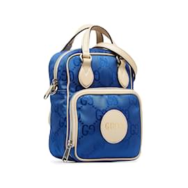 Gucci-Bolso satchel Off the Grid de nailon con GG de Gucci azul-Azul