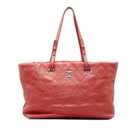Chanel-Red Chanel On The Road Tote Bag-Red