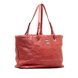 Chanel-Red Chanel On The Road Tote Bag-Red