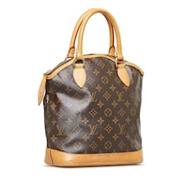 Louis Vuitton-Brown Louis Vuitton Monogram Lockit Vertical Handbag-Brown