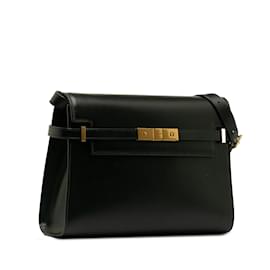 Saint Laurent-Black Saint Laurent Medium Manhattan Shoulder Bag-Black