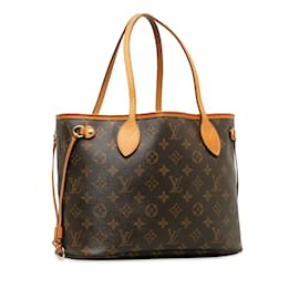 Louis Vuitton-Sac cabas marron Louis Vuitton Monogram Neverfull PM-Marron