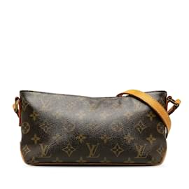 Louis Vuitton-Brown Louis Vuitton Monogram Trotteur Crossbody Bag-Marron