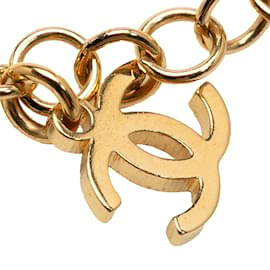 Chanel-Gold Chanel CC lined Chain Choker Costume Necklace-Golden