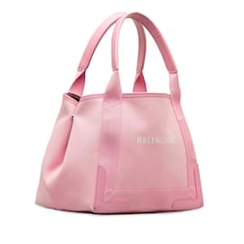 Balenciaga-Pink Balenciaga Navy Cabas XS Satchel-Pink