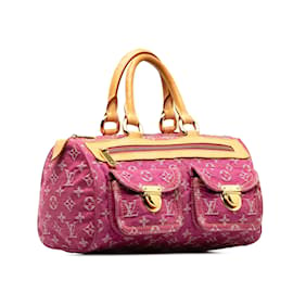 Louis Vuitton-Pink Louis Vuitton Monogram Denim Neo Speedy 30 handbag-Pink