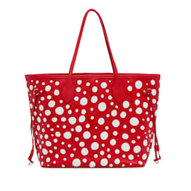 Louis Vuitton-Sac cabas rouge Louis Vuitton x Yayoi Kusama Dots Infinity Neverfull MM-Rouge