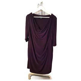 Robe drapée Ralph Lauren violet foncé polyester Violet foncé