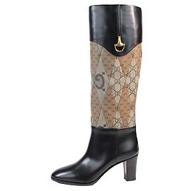 Gucci Botas Negro Beige