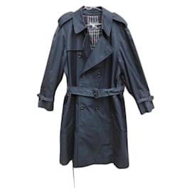 Burberry-vintage Burberry trench 54-Navy blue
