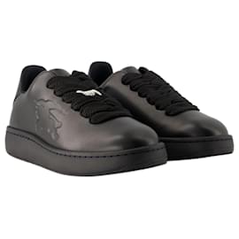 Burberry-LF Box Sneakers - Burberry - Leather - Black-Black