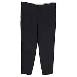 Chloé-Pantalones Chloé de pernera recta en crepé negro-Negro