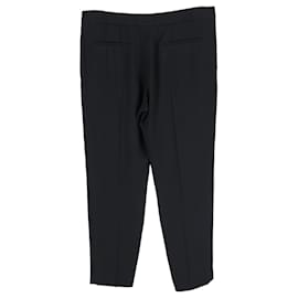 Chloé-Pantalones Chloé de pernera recta en crepé negro-Negro