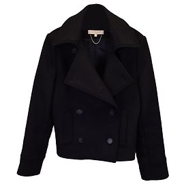 Vanessa Bruno Stuart Double-Breasted Jacket in Black Virgin Wool Black