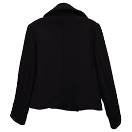 Vanessa Bruno-Vanessa Bruno Stuart Double-Breasted Jacket in Black Virgin Wool-Black