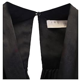 Iro-Iro Pleona Gathered Jumpsuit in Black Cotton-Black