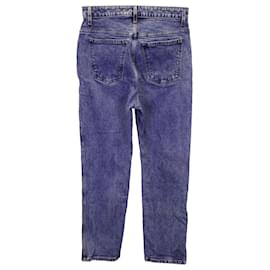 Khaite-Khaite Straight Leg Jeans in Blue Cotton Denim-Blue