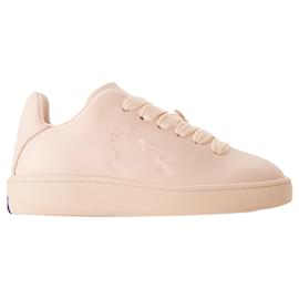 Burberry-LF Box Sneakers - Burberry - Leather - Baby Neon-Brown,Beige