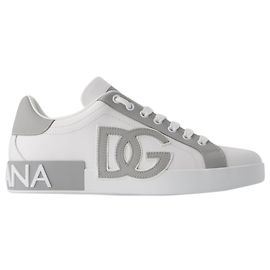 Dolce & Gabbana Baskets Portofino - Dolce&Gabbana - Cuir - Blanc Blanc