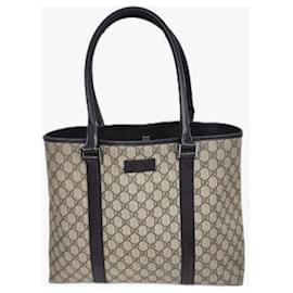 Gucci-Gucci GG Supreme Joy Einkaufstasche in sehr gutem Zustand-Dunkelbraun