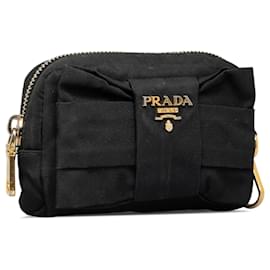 Prada-Schwarze Tessuto-Tasche mit Fiocco-Schleife von Prada-Schwarz