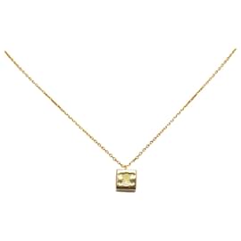 Céline-Collar con colgante de caja Triomphe en oro de Celine-Dorado