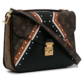 Louis Vuitton-Louis Vuitton Brown Monogram Pochette Metis Brogue-Brown