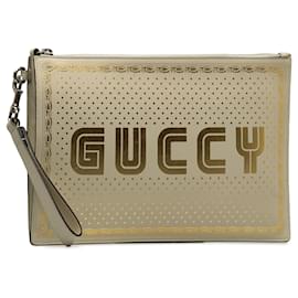 Gucci-Weiße Gucci-Sega-Clutch von Gucci-Weiß