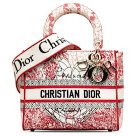 Dior-Dior Red Medium Lady Dior D-Lite D-Royaume d’Amour-Red