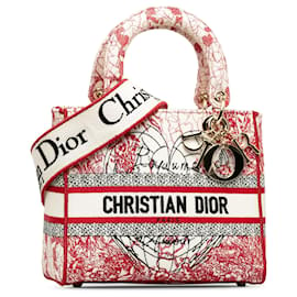 Dior-Dior Red Medium Lady Dior D-Lite D-Royaume d’Amour-Red