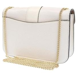 Coach-Gerorgie Leather Wallet on Chain Crossbody Bag 6924-White