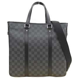 Louis Vuitton-Louis Vuitton Damier Graphite Tadao PM Canvas Tote Bag N41259 In excellent condition-Noir