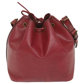 Louis Vuitton-LOUIS VUITTON Epi Petit Noe Shoulder Bag Red M44107 LV Auth 63355-Red