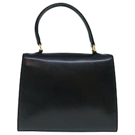 Céline-CELINE Hand Bag Leather Black Auth 62977-Black