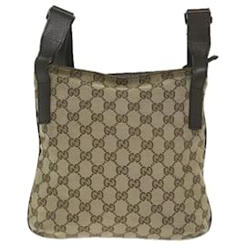 Gucci-GUCCI Sac à bandoulière en toile GG Beige 122793 Auth ki3975-Beige