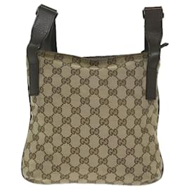 Gucci-Bolsa de ombro de lona GUCCI GG bege 122793 Auth ki3975-Bege