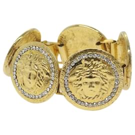 Versace-VERSACE Bracelet Gold Auth am5625-Golden