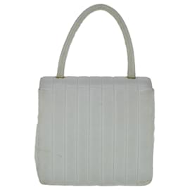 Chanel-CHANEL Mademoiselle COCO Mark Handtasche Leder Weiß CC Auth 63770-Weiß