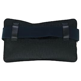 Christian Dior-Christian Dior Trotter Canvas Waist bag Black Auth 63694-Black