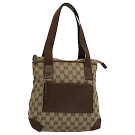 Gucci-Sac cabas en toile GUCCI GG Beige Auth 63805-Beige