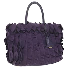 Prada-PRADA Hand Bag Nylon Purple Auth bs11378-Purple