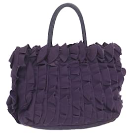 Prada-PRADA Hand Bag Nylon Purple Auth bs11378-Purple