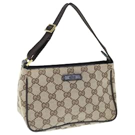 Gucci-GUCCI GG Canvas Hand Bag Beige 106644 auth 63685-Beige