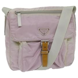 Prada-PRADA Shoulder Bag Nylon Pink Auth bs11377-Pink