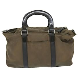 Prada-Prada Hand Bag Nylon 2way Khaki Auth 62983-Khaki