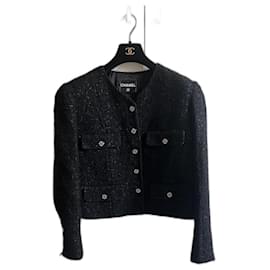 Chanel-Pequeña chaqueta negra Chanel-Negro