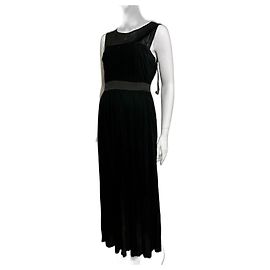 Langes schwarzes Abendkleid von Vera Wang Schwarz