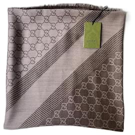 Gucci-Gucci Monogram shawl-Beige,Light brown,Dark brown